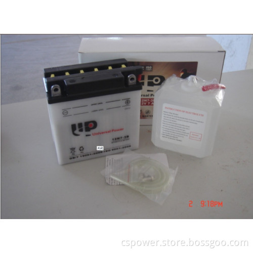 Dry Charged Vented Motorcycle Battery 12N7-3A
